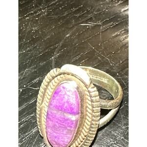 Charoite & Sterling Silver Ring size 7
